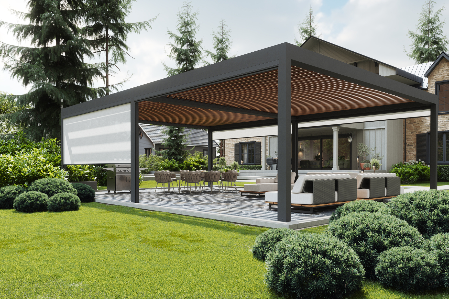Sun protection in top form: the new SKYVI pergola from ALUHAUS